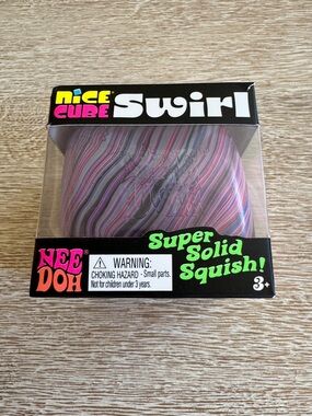 NeeDoh Nice Cube Swirl Squeeze Toy - Purple
